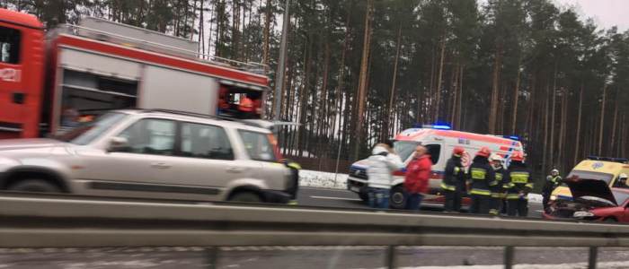 Wypadek na obwodnicy Wasilkowa (OSP Jurowce)